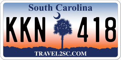 SC license plate KKN418