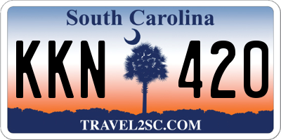 SC license plate KKN420