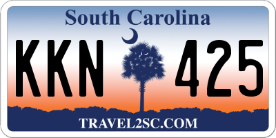 SC license plate KKN425