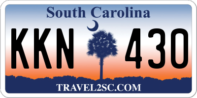 SC license plate KKN430