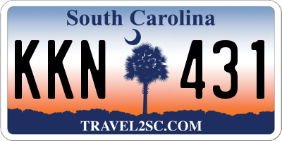 SC license plate KKN431