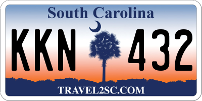 SC license plate KKN432