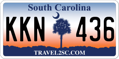 SC license plate KKN436