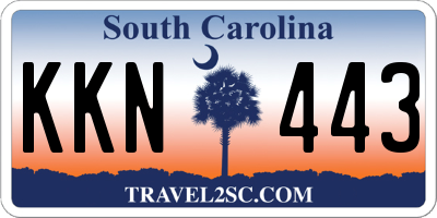 SC license plate KKN443