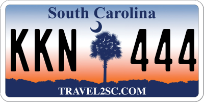 SC license plate KKN444