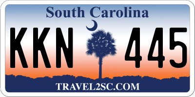 SC license plate KKN445