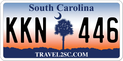 SC license plate KKN446
