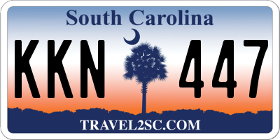 SC license plate KKN447