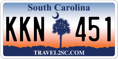 SC license plate KKN451