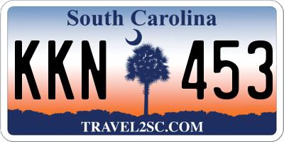 SC license plate KKN453