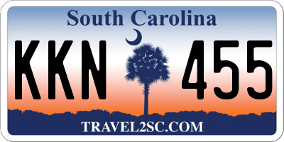SC license plate KKN455