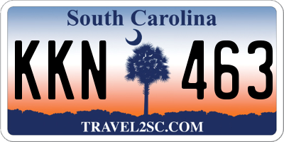 SC license plate KKN463