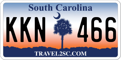 SC license plate KKN466