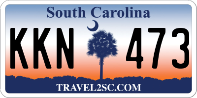 SC license plate KKN473