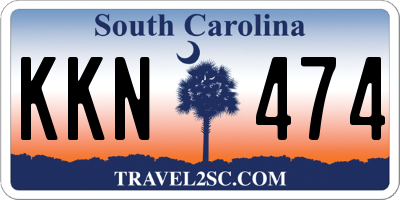SC license plate KKN474