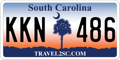 SC license plate KKN486