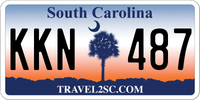 SC license plate KKN487