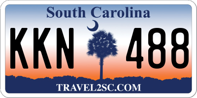 SC license plate KKN488
