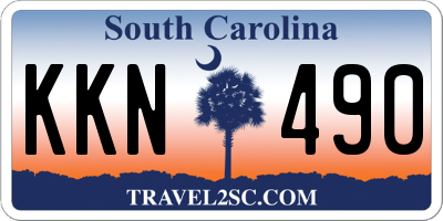 SC license plate KKN490