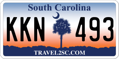 SC license plate KKN493