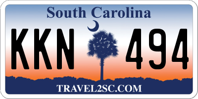 SC license plate KKN494
