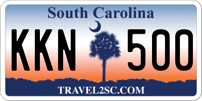 SC license plate KKN500