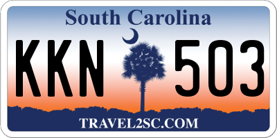 SC license plate KKN503