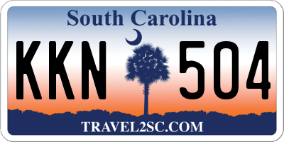 SC license plate KKN504