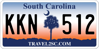 SC license plate KKN512