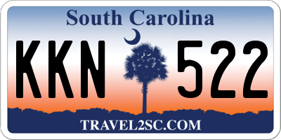 SC license plate KKN522