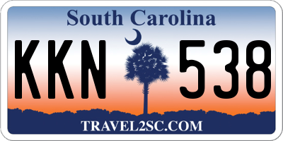 SC license plate KKN538