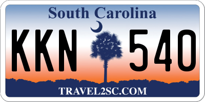 SC license plate KKN540