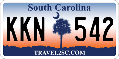 SC license plate KKN542