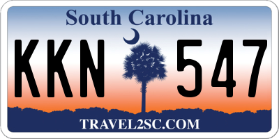 SC license plate KKN547
