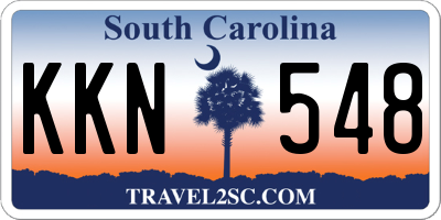 SC license plate KKN548