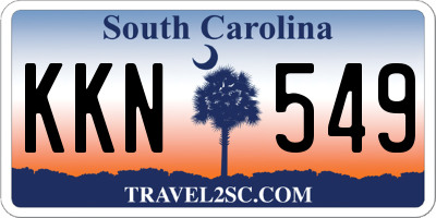 SC license plate KKN549