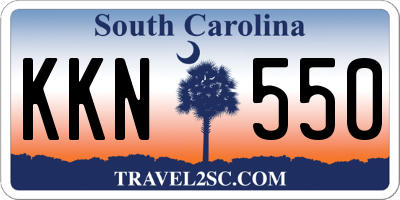 SC license plate KKN550