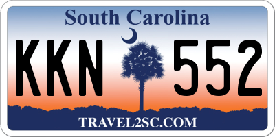 SC license plate KKN552