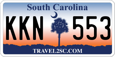 SC license plate KKN553