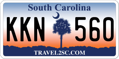 SC license plate KKN560