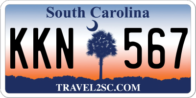 SC license plate KKN567