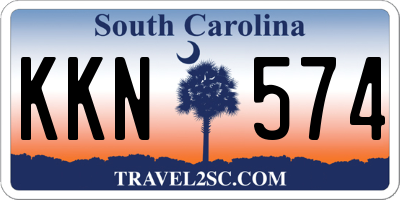 SC license plate KKN574
