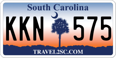SC license plate KKN575