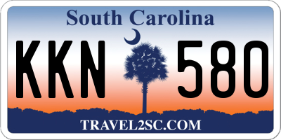 SC license plate KKN580
