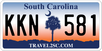 SC license plate KKN581