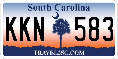 SC license plate KKN583