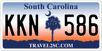 SC license plate KKN586