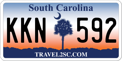 SC license plate KKN592