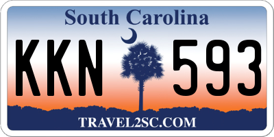 SC license plate KKN593