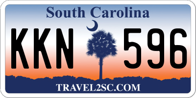 SC license plate KKN596